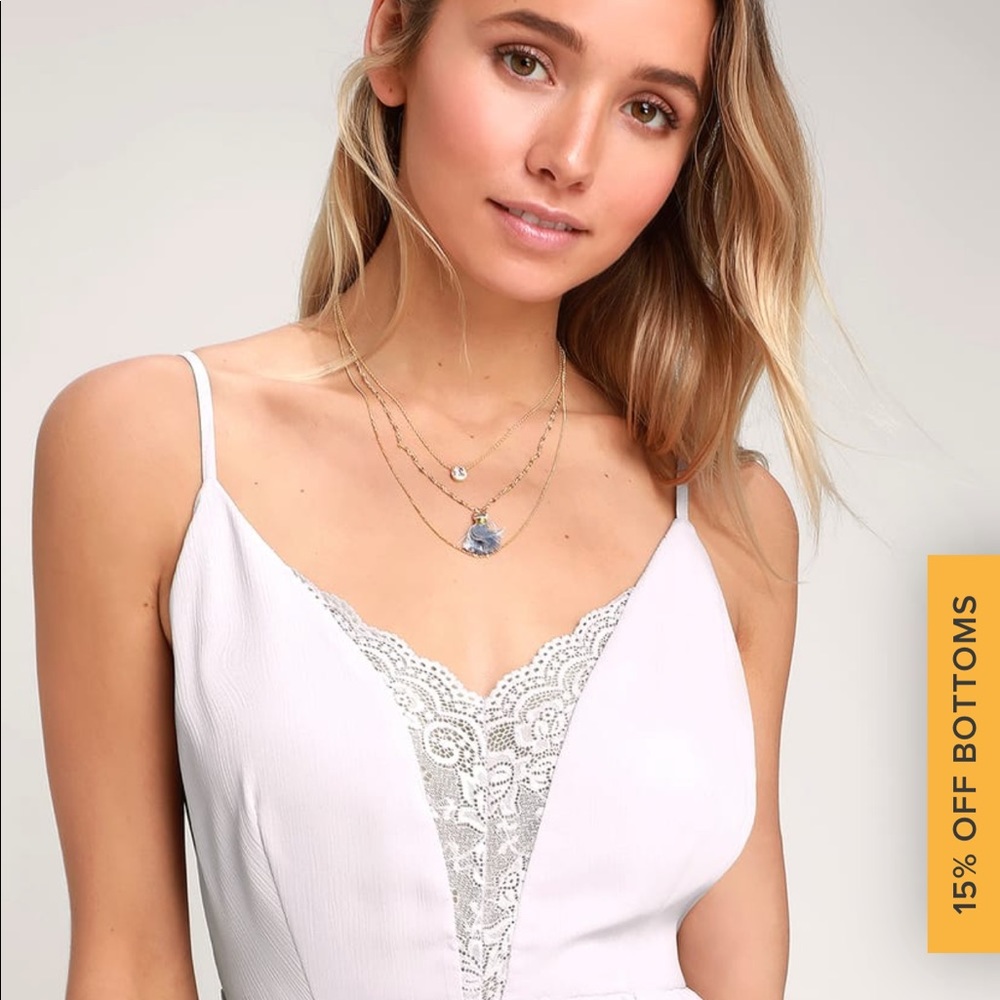 Lavender backless lace detail dress